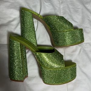 Fashion nova sparkly platform heels